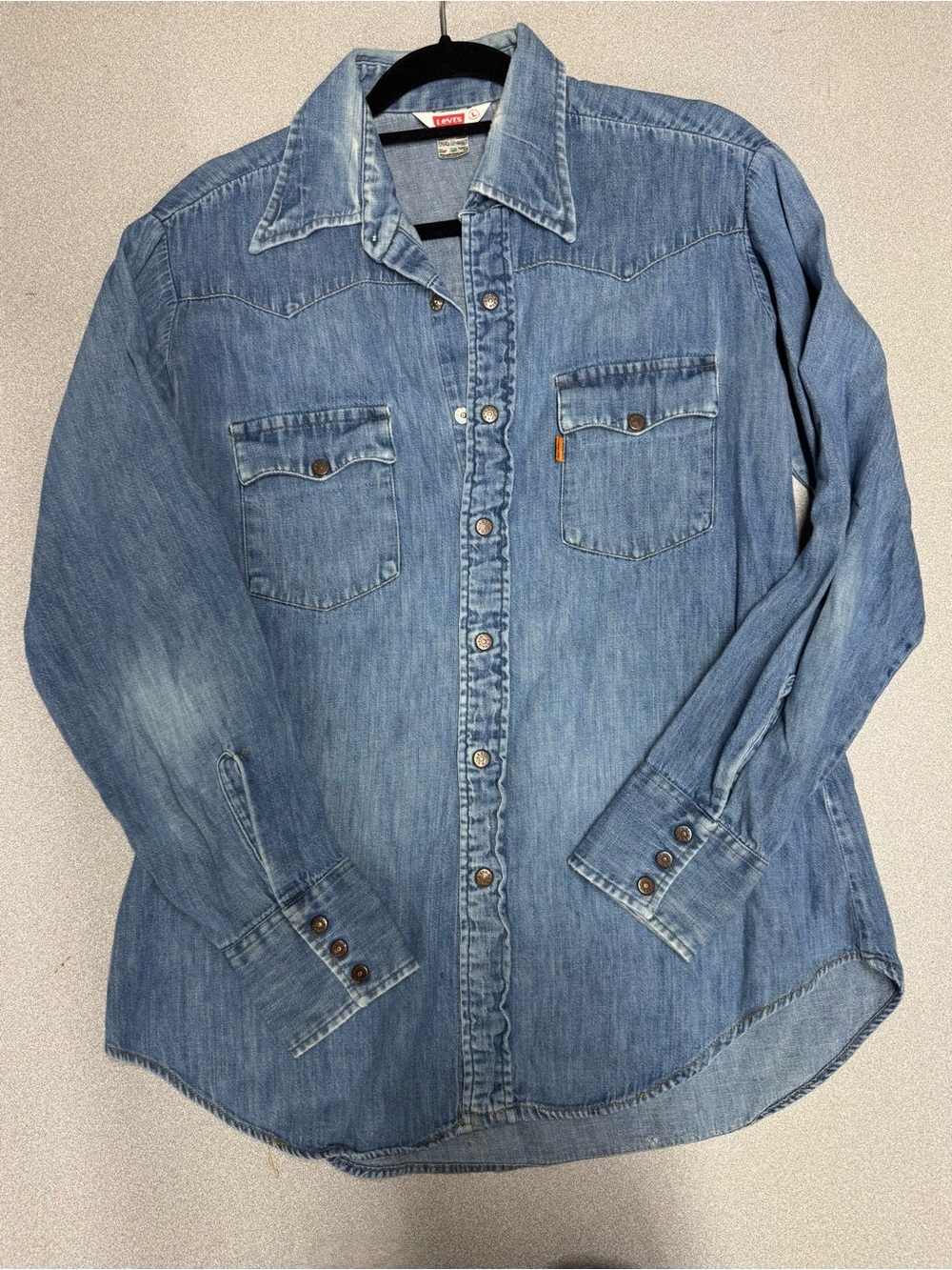 Vintage Levi’s Orange Tag Chambray Denim Long Sleeve Button Up